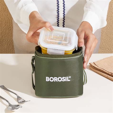 Borosil Borosil Eateasy Glass Lunchbox, Square x 2 (Tall)