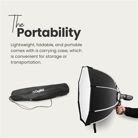 Digitek DSBH-65 Softbox | 65cm, S2 Bracket, 2 Diffusers & Flash