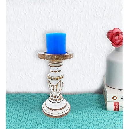 Buy The Urban Store Table Top Wooden Decorative Distressed White ...