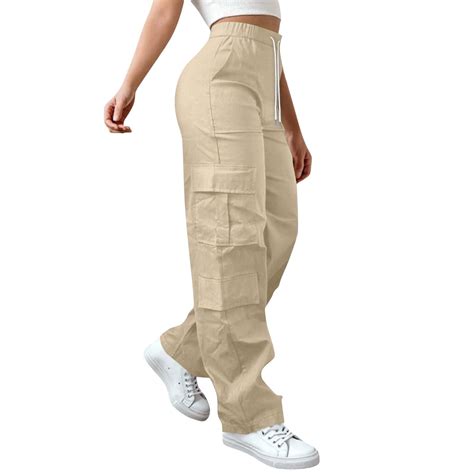 Cargo Pants for Women High Waisted Hiking Pants Baggy Stretchy Wide Leg ...