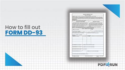 How to Fill Out Form DD-93 | PDFRun - YouTube