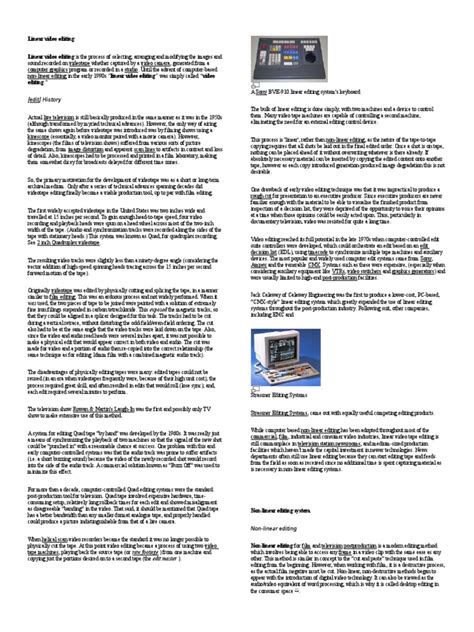 Linear Video Editing 的图像结果