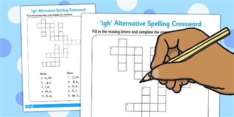 igh Alternative Spelling Crossword (teacher made) - Twinkl