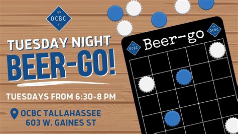 Tuesday Beer-go at OCBC Tallahassee!, 603 W Gaines St, Tallahassee, FL ...