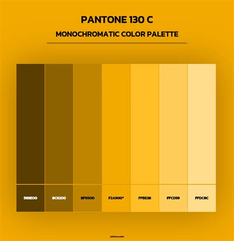 PANTONE 130 C color palettes - colorxs.com