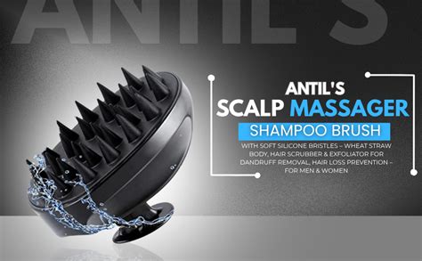 ANTIL'S Eco-Friendly Scalp Massager Shampoo Brush with Soft Silicone ...