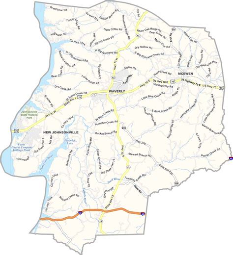 Map Of Humphreys County Tn