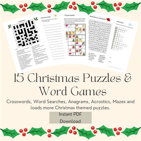 Printable Christmas Puzzles For Adults