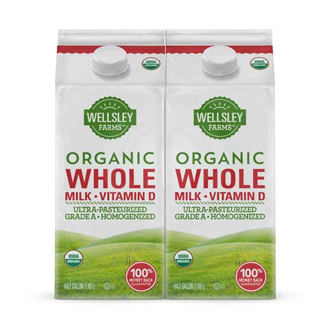 Wellsley Farms Organic Whole Milk, 2 pk./0.5 gal | BJ's Wholesale Club