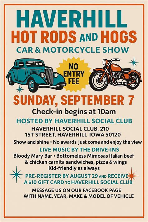 SHOW & SHINE Car and Motorcycle Show, 210 1st St, Haverhill, IA, United ...