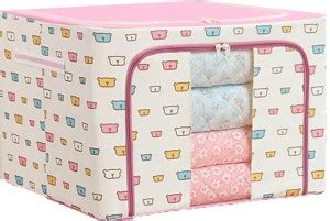 AGI Storage Box Foldable Steel Frame Collapsible Wardrobe Storage ...