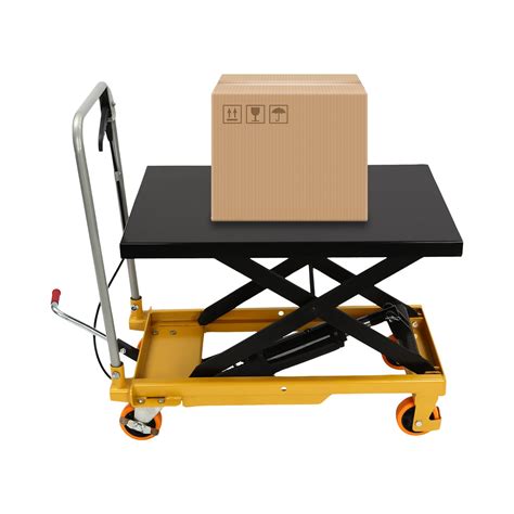 Hydraulic Scissor Lift Table 500 Lbs Capacity Single Scissor Hydraulic ...