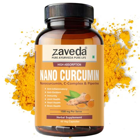 ZAVEDA Nano Curcumin Plus 1500mg | Pure Nano Curcumin with Biopiperine ...
