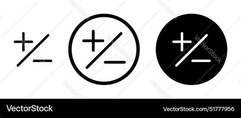 Plus minus line icon set Royalty Free Vector Image
