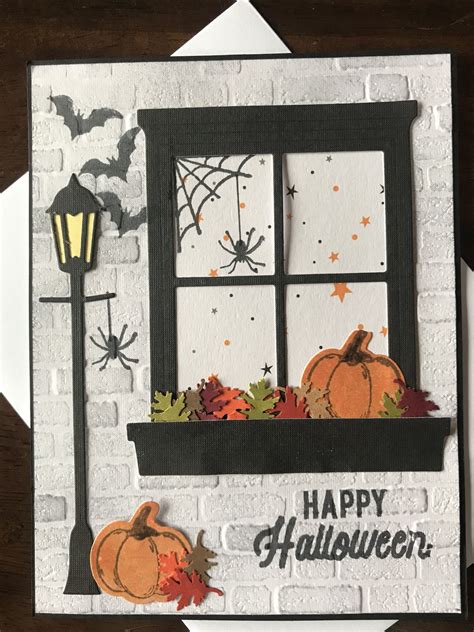 Handmade Halloween Card with Window and Pumpkins