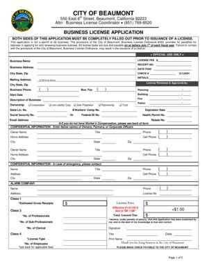 Fillable Online 550 East 6th Street, Beaumont, California 92223 Fax ...