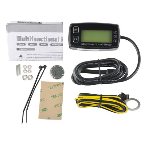 Buy SEARON Digital Backlit Engine Tachometer Hour Meter Engine ...