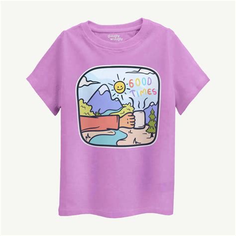 Buy Boys' Lavender T-Shirt | Scenery Printed | Guugly Wuugly