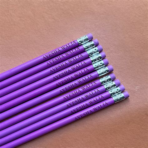 Personalised Purple Pencils | Dots and Doodles – Dots and Doodles Design