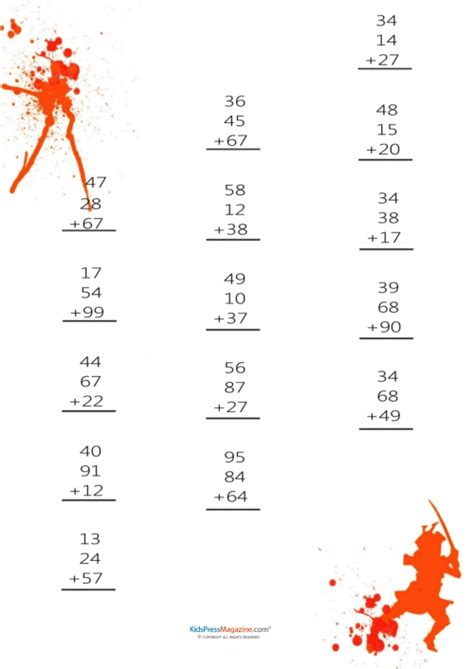 Image result for Adding 3 Addends Worksheet