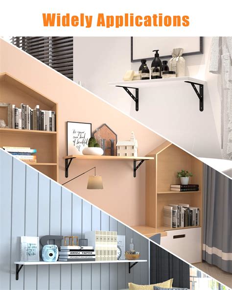 Blingstar Shelf Brackets Heavy Duty Triangle Wall Brackets 8 Pack 11 ...