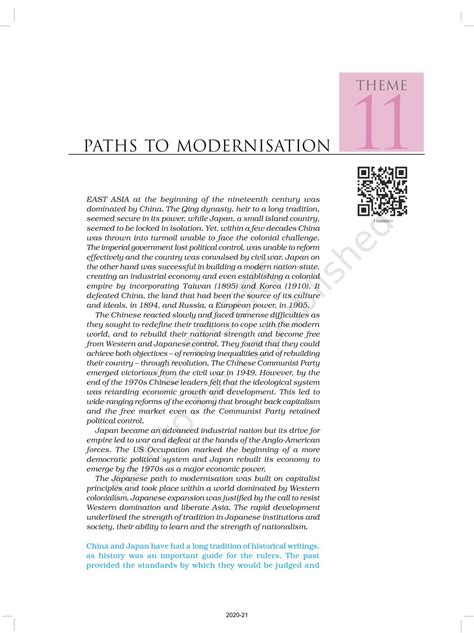 Paths To Modernisation - NCERT Book of Class 11 Themes In World History