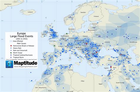 Maptitude Map: Large Flood Events