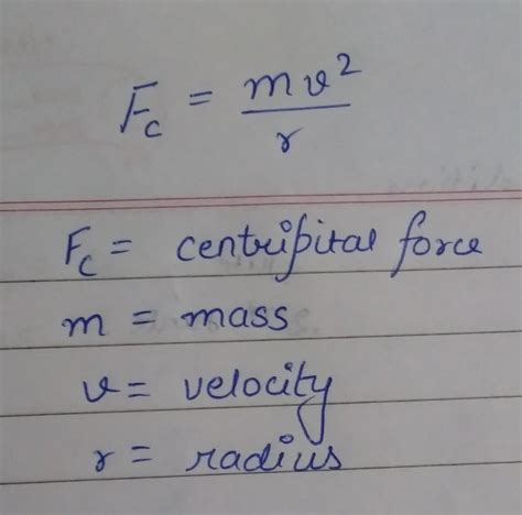 what is the equation of centripetal force - Brainly.in