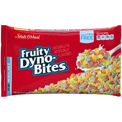 Malt-O-Meal Fruity Dyno Bites® Gluten Free Breakfast Cereal, Gigantic ...