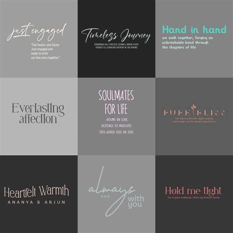 20 Unique Wedding Customizable Text Combination By Anjit Albums
