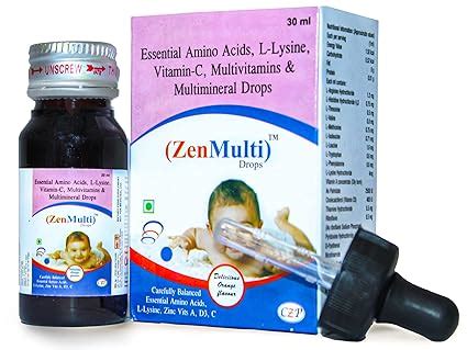 CureZen Pharma Zenmulti Drops Multivitamin Syrup For Kids | With ...