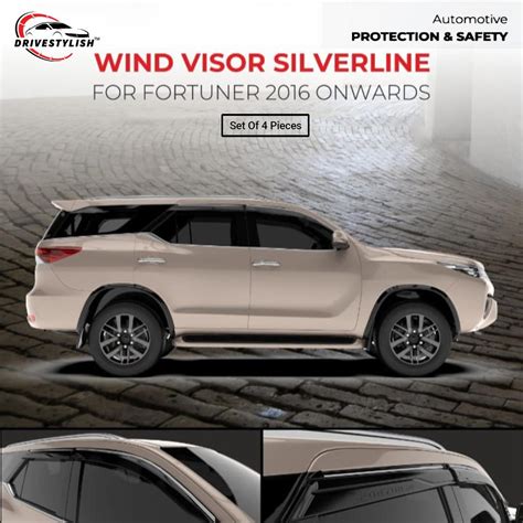 Buy Toyota Fortuner Wind Visor/Door Visor with Chrome Insert