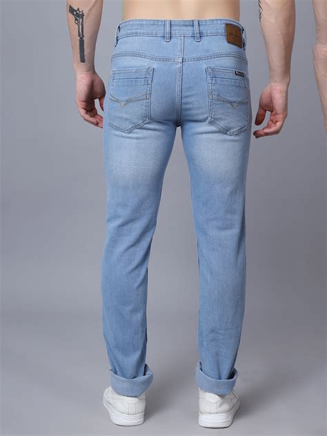 Men's Ultra Narrow fit Medium Fade Light Carbon Blue Jeans – Cantabil
