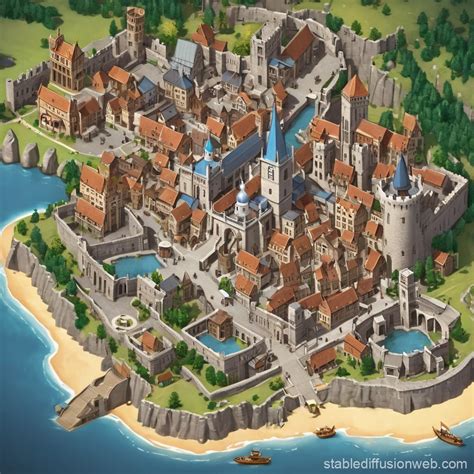 DND City Map | Stable Diffusion Online