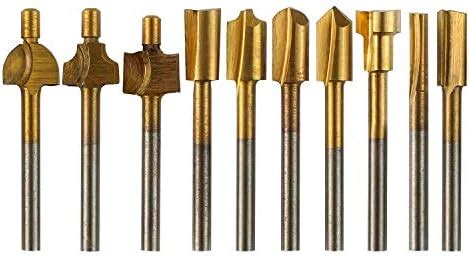 KROST HSS Router Bits Rotary File 3mm(1/8") Titanium Coated Cutter ...