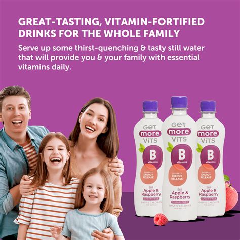 Buy Get More Vits Still Water - Apple & Raspberry Energy Drink with B ...