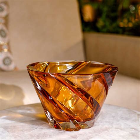 Creart Leda Crystal Decorative Bowl Amber – Home4u