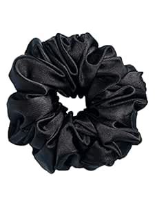 Buy fabula Jewellery Black Satin Silk Volumizer Hijab Scrunchy ...