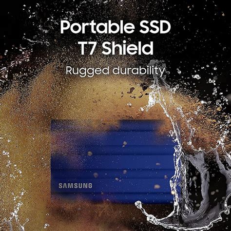 Samsung T7 Shield Blue Portable SSD, 1TB