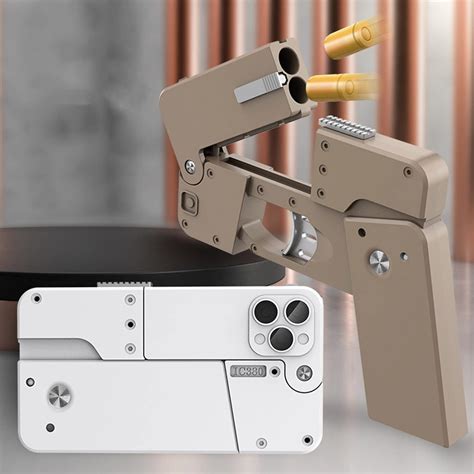 Buy 2023 New Mobile Phone Shape Folding Soft Bullet Gun Toy, Shell ...