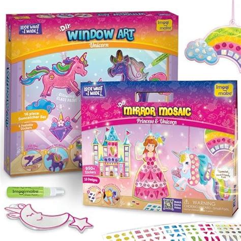 Buy Imagimake Unicorn Craft Combo | Glass Painting & Mirror Mosaic Kit ...