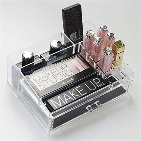 Felicite Home Acrylic Jewelry Cosmetic Storage Boxes Makeup Organizer ...