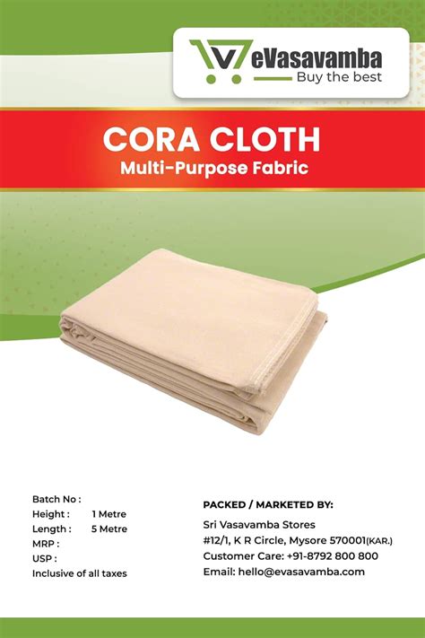 Buy eVasavamba Cora Cloth | Kora Cloth | Idli Cloth | Gada Cloth ...