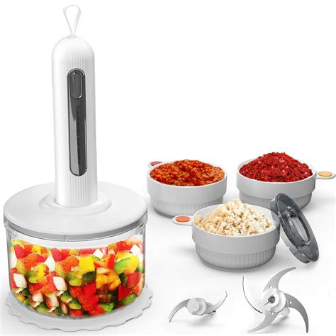 Buy Amsdifio Electric Chopper, Rechargeable Vegetable Chopper with ...