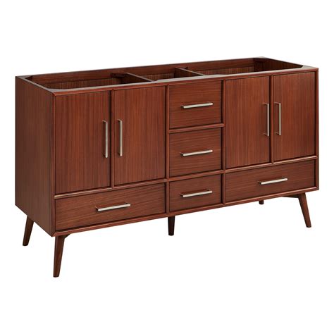 60" Novak Mahogany Double Vanity - True Walnut - Vanity Cabinet Only ...