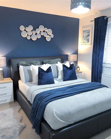 Blue Master Bedroom, Blue Bedroom Walls, Blue Bedroom Decor, Bedroom ...