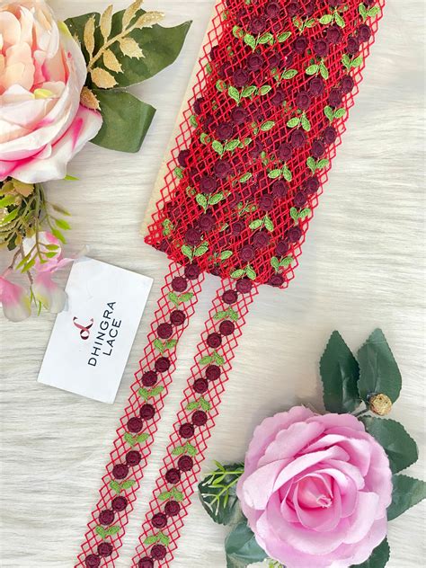 Beautiful Insertion Guipure Lace Maroon 240525 – Dhingra Lace