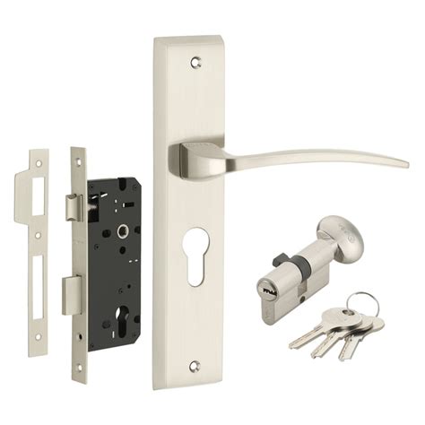 IPSA Azure Iris Handle Series Door Handle 10" Plate With One Side Key