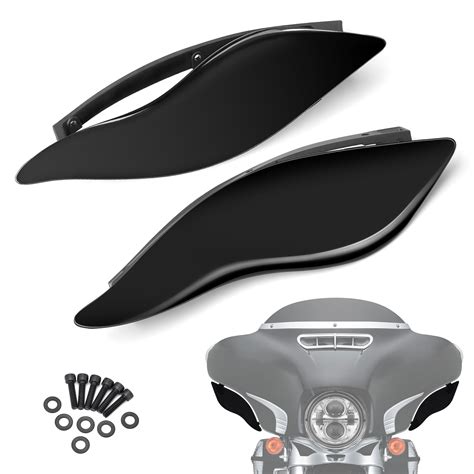 Buy PBYMTSide Wings Air Deflectors, Fairing Side Wing Windshield, Black ...
