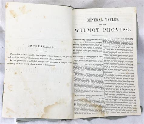 General Taylor and the Wilmot proviso by Adams, John Calvin: Good ...